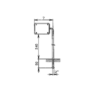 Ständer mit seitl. Rohrrahmen für rechteck. Signal