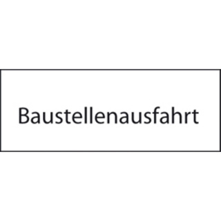 Signal 10.030 Zusatztafel Baustellenausfahrt