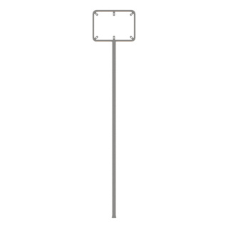 Ständer mit Rohrrahmen für rechteckiges Signal