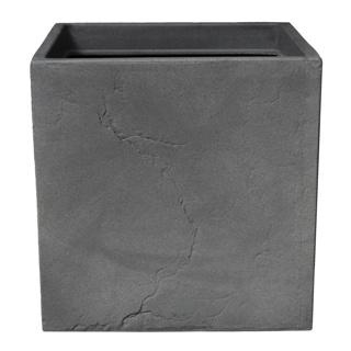 Pflanzkasten "Schiefer Cube" Industriegrau