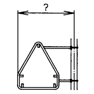 Rohrrahmen m.seitl. Bandbride für komb.Dreiecksign