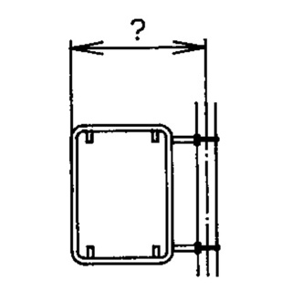 Rohrrahmen m.seitl.Bandbride für rechteckige Signa