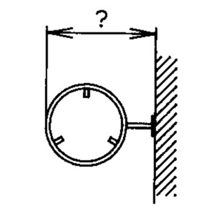 Rohrrahmen mit Wandplatte für rundes Signal