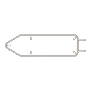 Rohrrahmen mit Wandplatte für Wegweiser