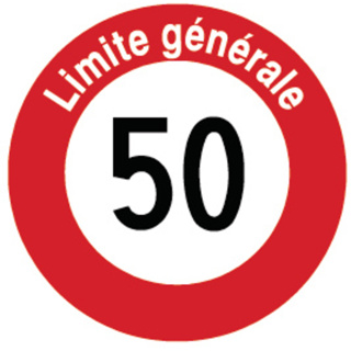 Signal 2.30.2 Höchstgeschw.: 50 Limite générale