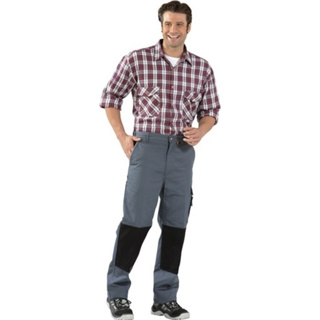 Bundhose Canvas grau / schwarz