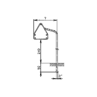 Ständer mit seitl. Rohrrahmen für komb.Dreiecksign