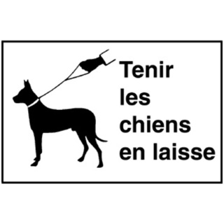 Signal 17.91 Tenir les chiens en laisse