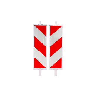 Leitbake schraffiert rot, weiss Sicherheitsbake