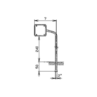 Ständer mit seitl. Rohrrahmen für viereckige Signa