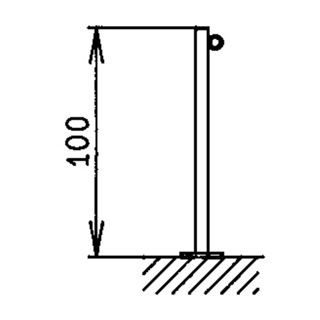 Absperrpfosten mit Bodenplatte