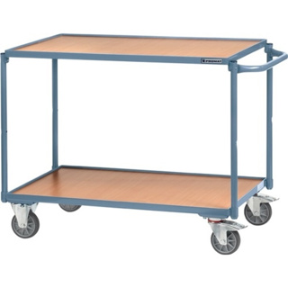 Tischwagen 2 Ladeflächen blau