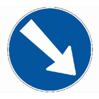 Signal 2.34 Hindernis rechts umfahren