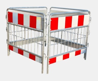 Schachtabsperrung mit Gitter R2