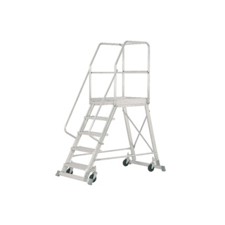 Podesttreppe fahrbar, einseitig begehbar