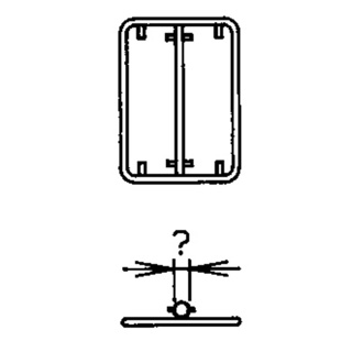 Rohrrahmen m.zentr. Rohrsch. für rechteckige Signa