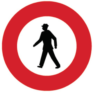 Signal 2.15 Verbot für Fussgänger