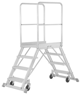 Podesttreppe fahrbar, beidseitig begehbar