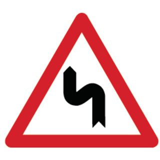 Signal 1.04 Doppelkurve, links beginnend