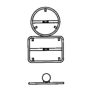 Rohrrahmen m.zentr.Bandbr. für rund+rechteck.Signa
