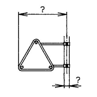 Rohrrahmen m.seitl. Rohrschelle für Dreiecksignale