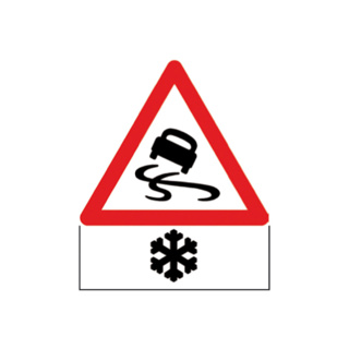 Gefahrentafel mit Textfeld unbedruckt