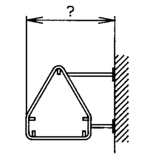 Rohrrahmen mit Wandplatte für komb.Dreiecksignale