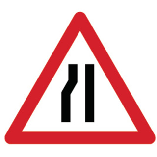 Signal 1.09 Verengung links