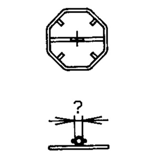 Rohrrahmen m. zentr. Rohrschelle für STOP Signal