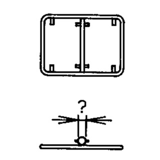 Rohrrahmen m.zentr. Rohrsch. für rechteckige Signa