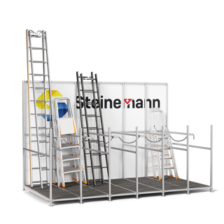 Leiternständer mit 6 Halterungsstrassen