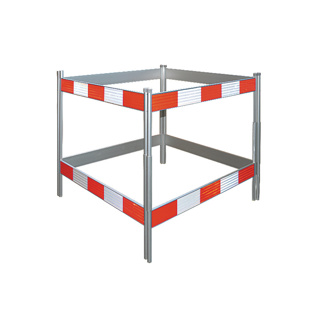 Schachtabsperrung aus Aluminium, Folie 3M, HIP, R2