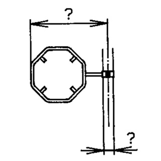 Rohrrahmen m.seitl. Rohrschelle für STOP-Signale