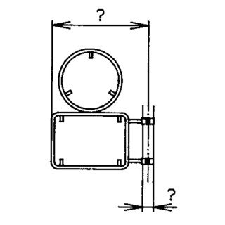 Rohrrahmen m.seitl.RS für rund+rechteck.Signal