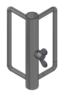 Zusatz-Lattenhalter mit 2 Bügel geschlossen