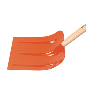 Schneeschaufel alu, orange, angestielt