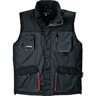 Weste grau / schwarz / orange