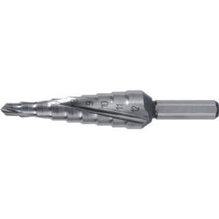 Stufenbohrer 4-12mm HSS-Co Spiralnut Stufe