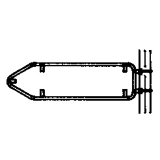 Rohrrahmen mit seitl. Bandbride für Wegweiser