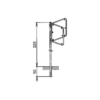 Ständer mit Rohrrahmen für 2 Vierecksignale