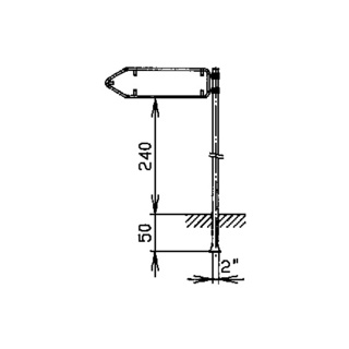 Ständer mit seitl. Rohrrahmen für Wegweiser