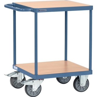 Tischwagen 2 Ladeflächen taubenblau