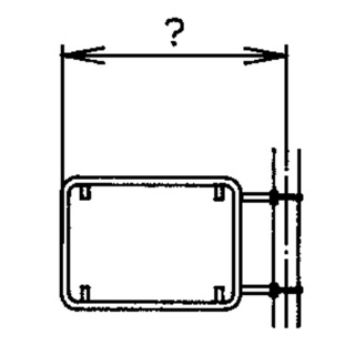 Rohrrahmen m.seitl.Bandbride für rechteckige Signa