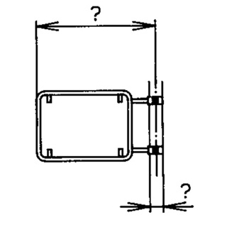 Rohrrahmen m.seitl. Rohrsch. für rechteckige Signa