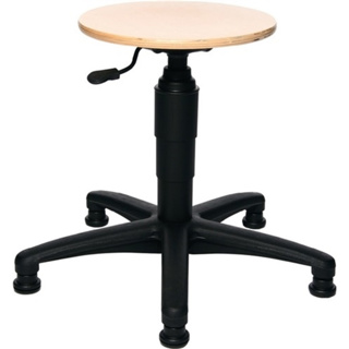 Drehhocker mit Bodengleitern Buche