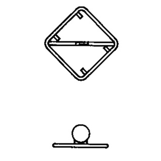 Rohrrahmen m.zentr.Bandbr. für Signal "Hauptstrass