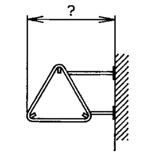 Rohrrahmen mit Wandplatte für Dreiecksignale