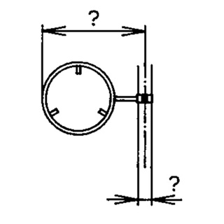 Rohrrahmen m.seitl. Rohrschelle für rundes Signal