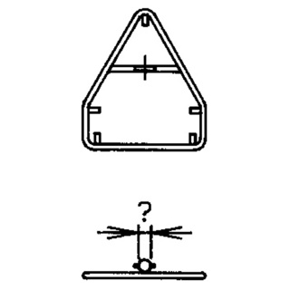 Rohrrahmen m.zentr.RS für komb.Dreiecksignale