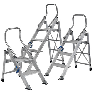 Sicherheitstreppe Flavia, mit Bügel, klappbar